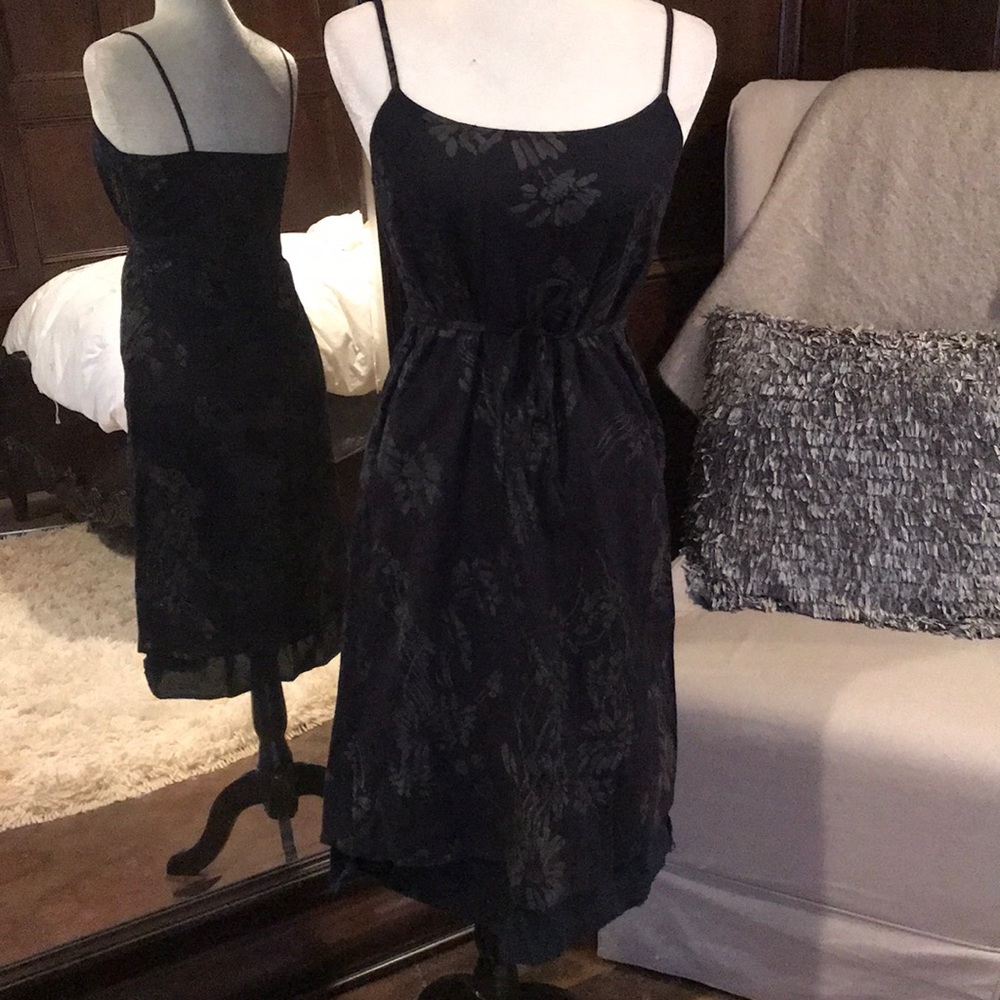 DKNY Essentials blue floral print dress NWOT - Picture 1 of 8